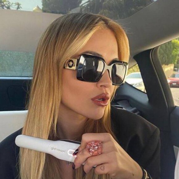 Versace VE4405 GB1/87 Sunglasses Black Square Frame, Dark Grey Lenses - Picture 4 of 11